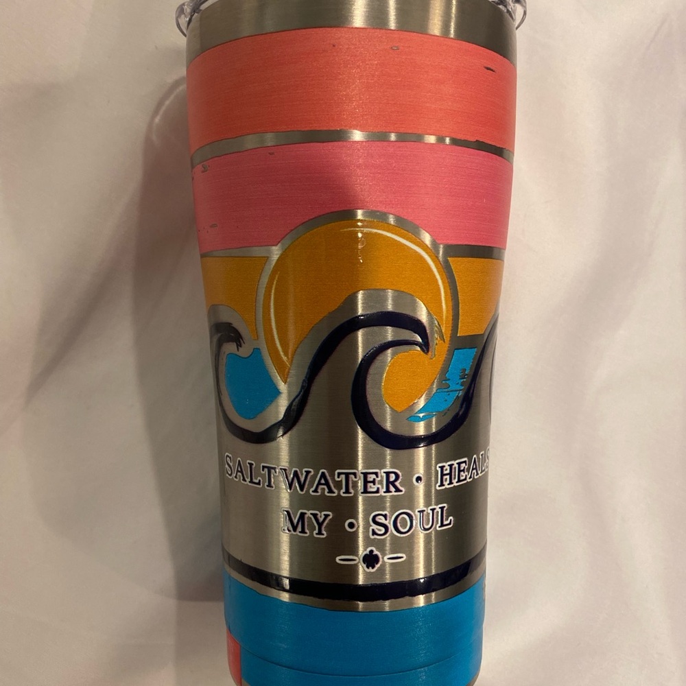 Simply Southern Tervis SSteel ‘SaltWater Heals My Soul’ RARE TRAVEL Tumbler NWOT